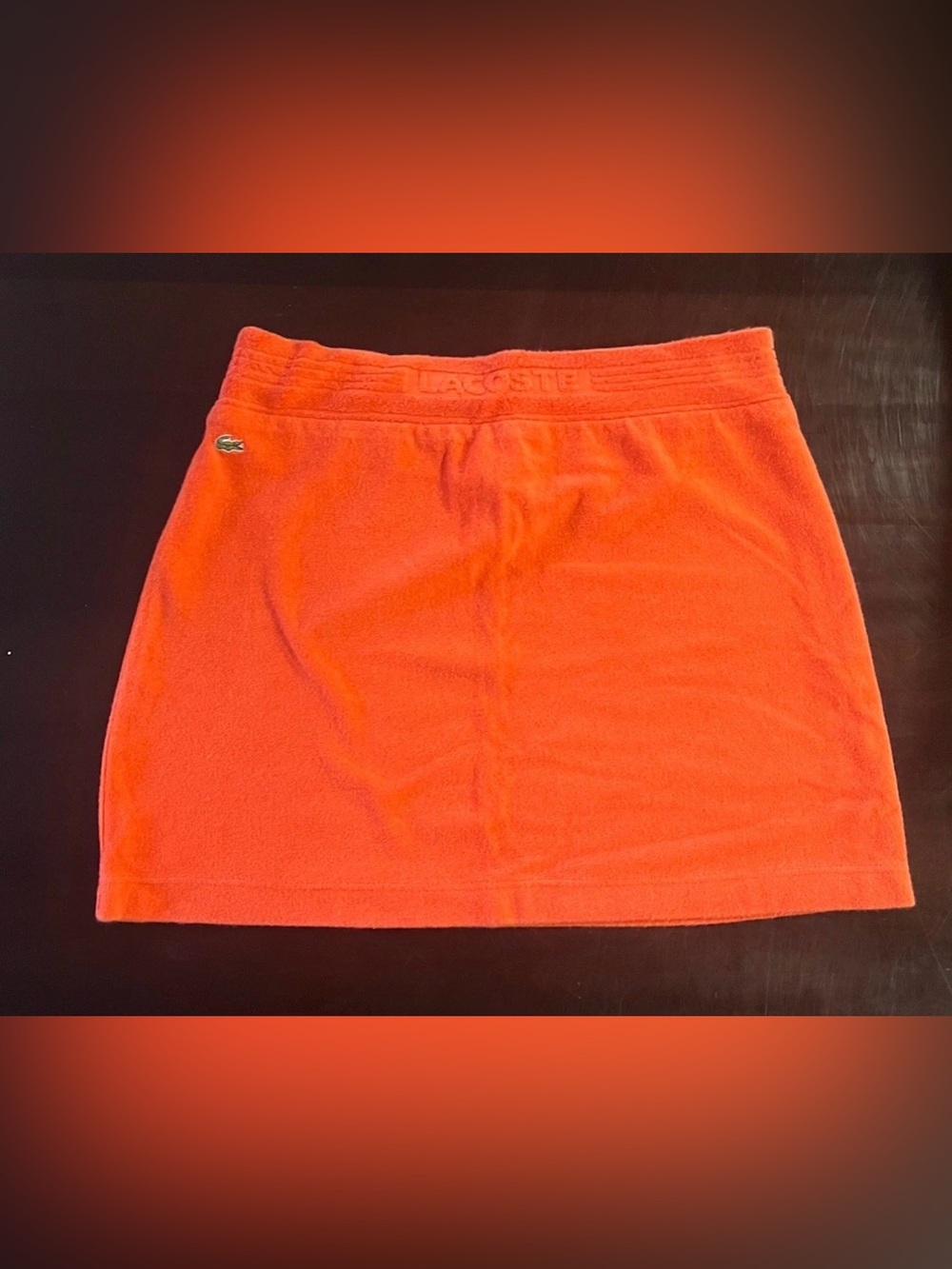 Lacoste Bright Orange Terry Mini Skirt